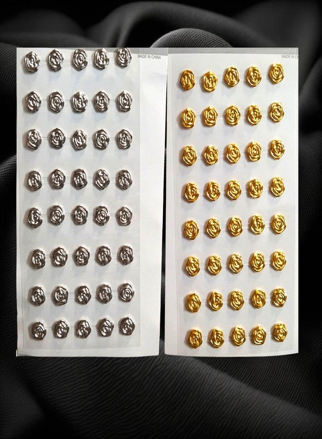 CREATIVE PENCIL Crystal Beads/Metal Pearls Stickers: MultiSize 3D Different Design Self Adhesive Stone Stickers: Vibrant Art and Craft Decorations for DIY Projects (Set of 6, Metal Beads) - Image 4